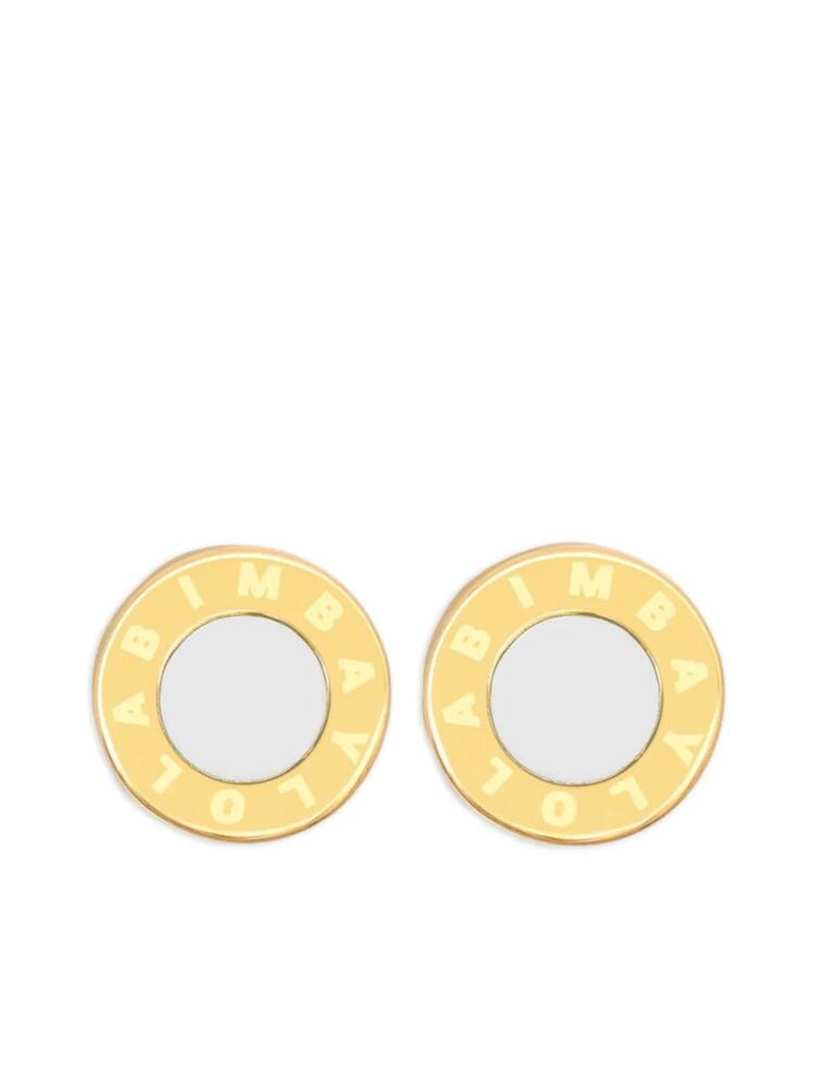 Bimba y Lola logo-engraved stud earrings - Neutrals Cover