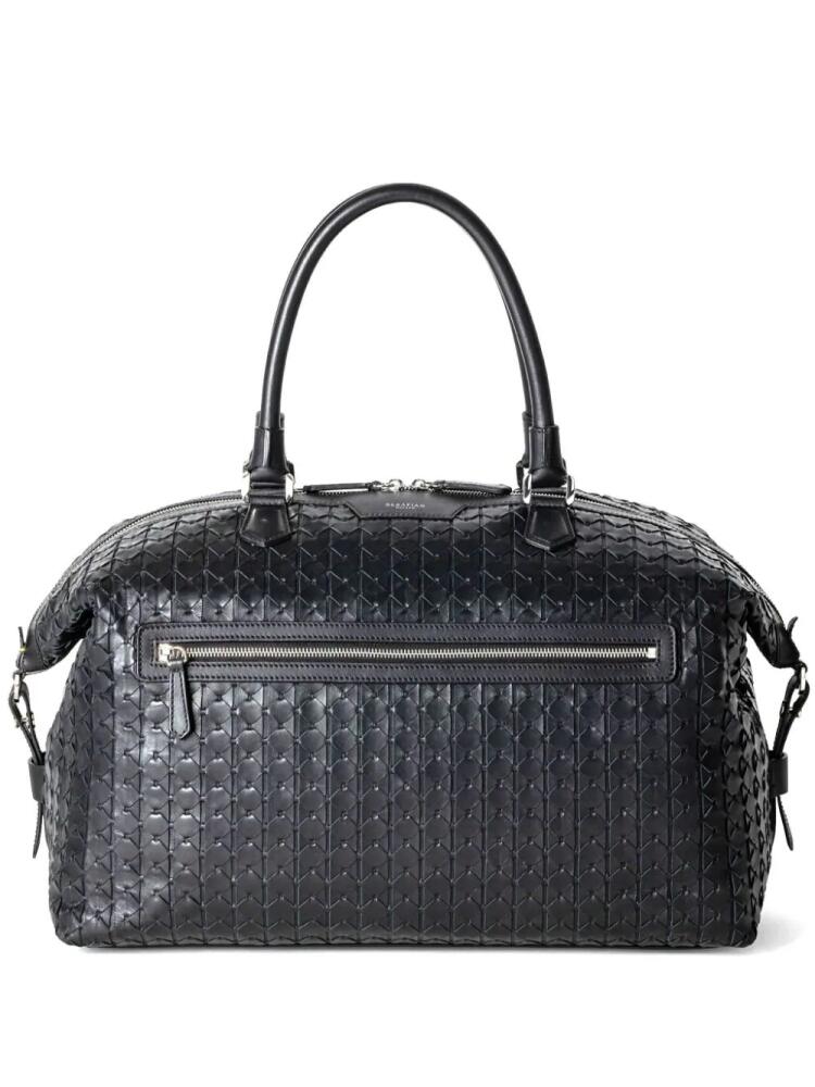 Serapian Mosaico Travel leather holdall - Black Cover