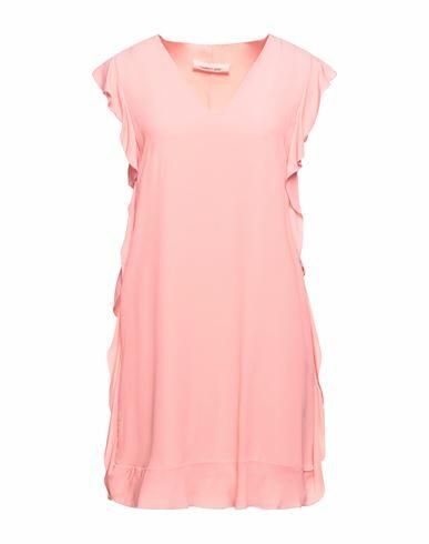 Twenty Easy By Kaos Woman Mini dress Salmon pink Acetate, Silk Cover