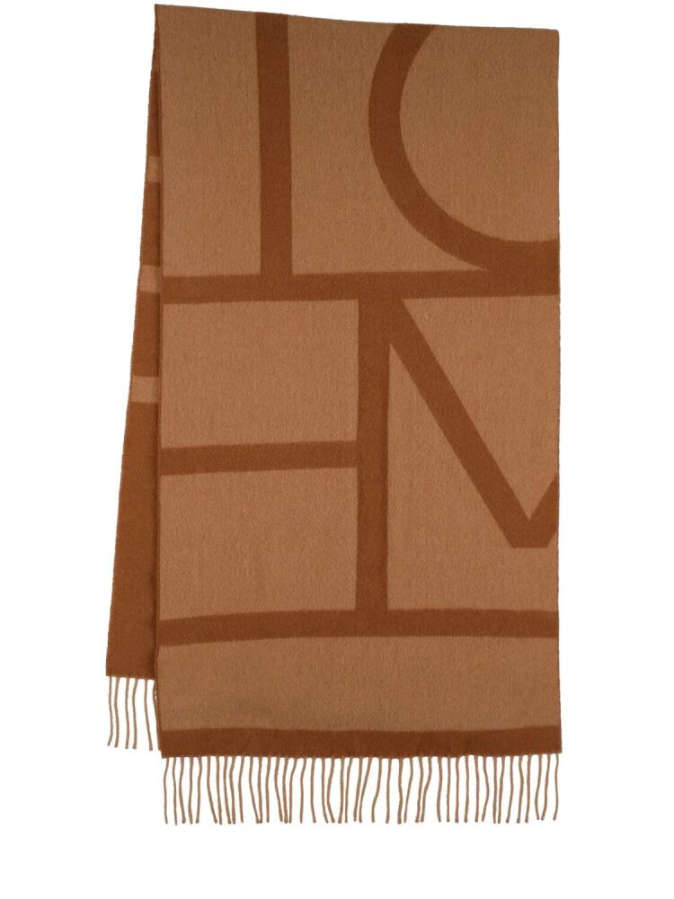 TOTEME Monogram Jacquard Wool Scarf Cover