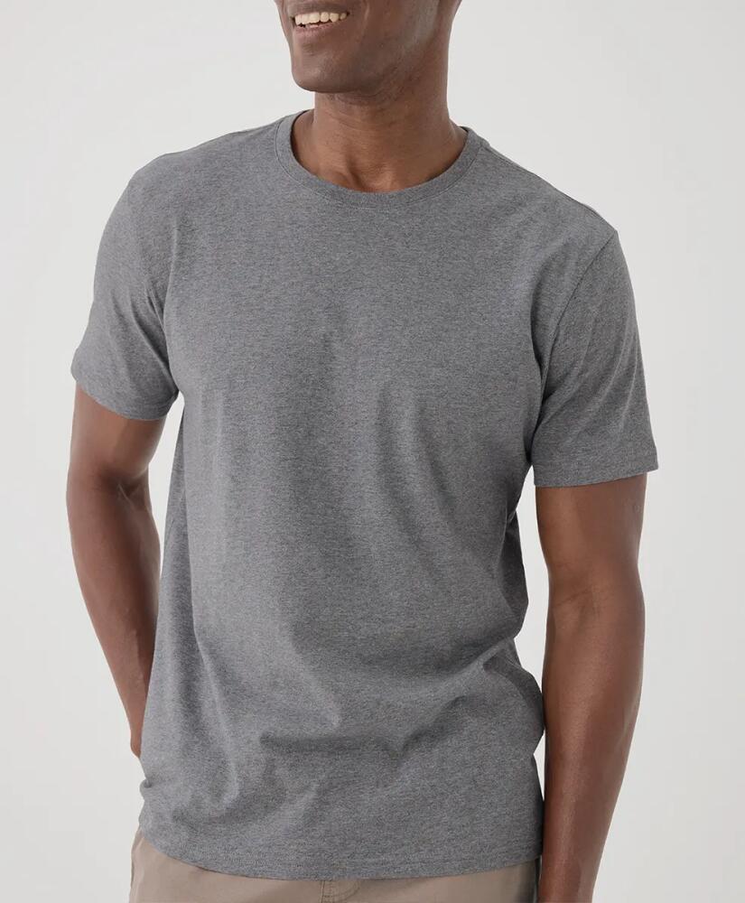 Pact Organic Softspun Crew Neck Tee in Medium Grey Heather Cover