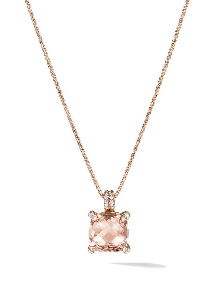 David Yurman 18kt rose gold diamond Chatelaine pendant necklace Cover