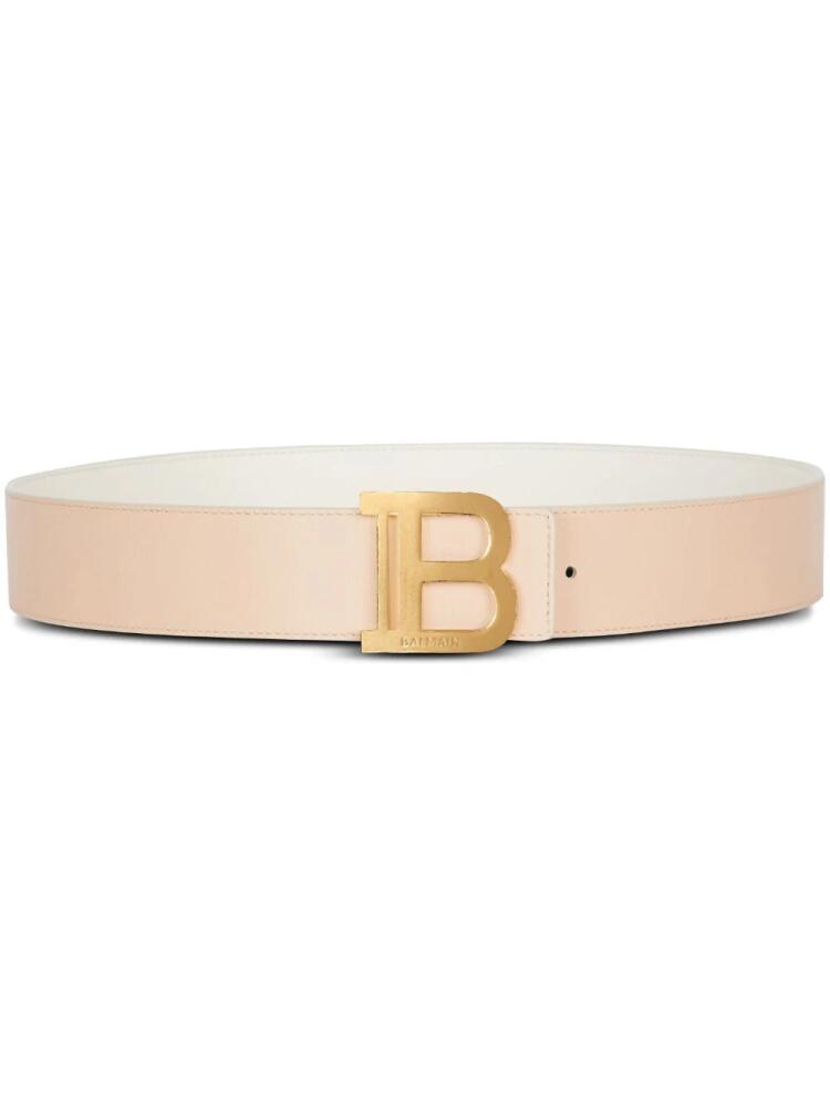 Balmain B-Belt reversible leather belt - Neutrals Cover