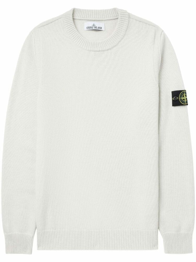 Stone Island Compass-badge crew-neck jumper - Neutrals Cover