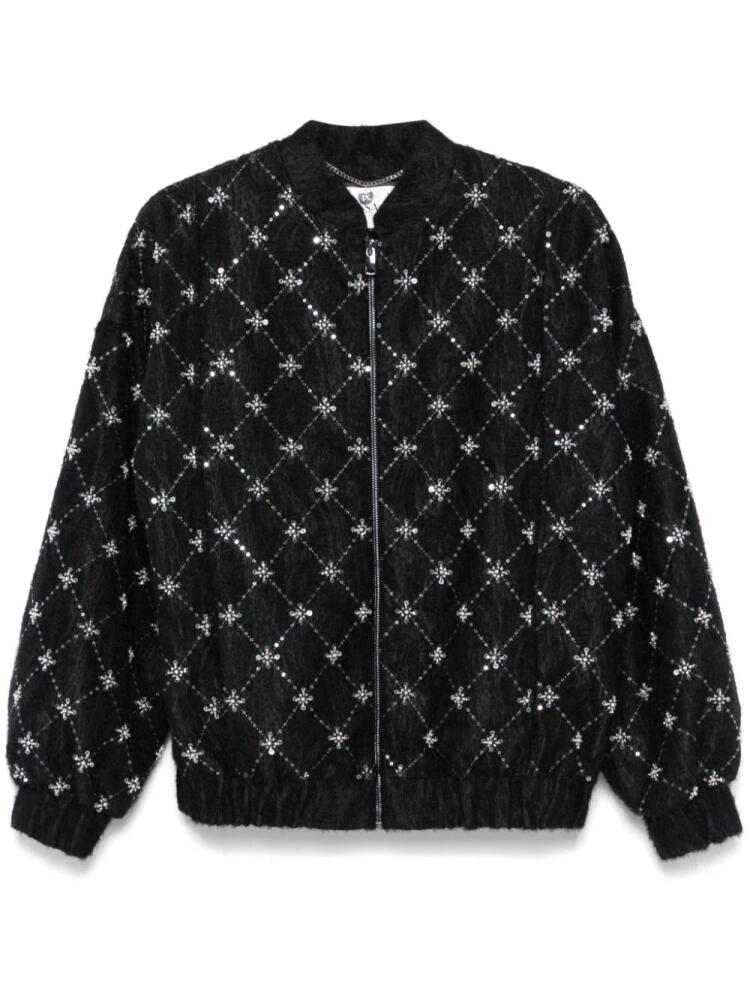 NISSA embroidered jacquard jacket - Black Cover