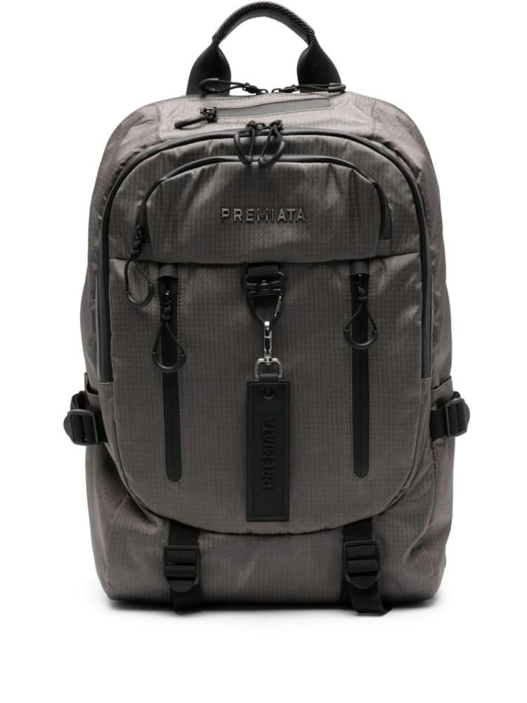 Premiata Venture logo-plauqe backpack - Grey Cover