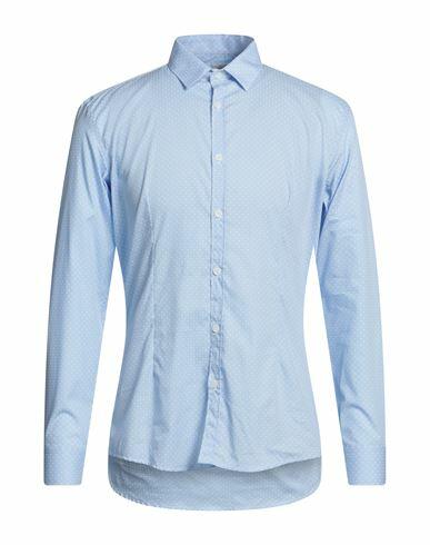 Daniele Alessandrini Homme Man Shirt Sky blue Size 15 ½ Cotton Cover