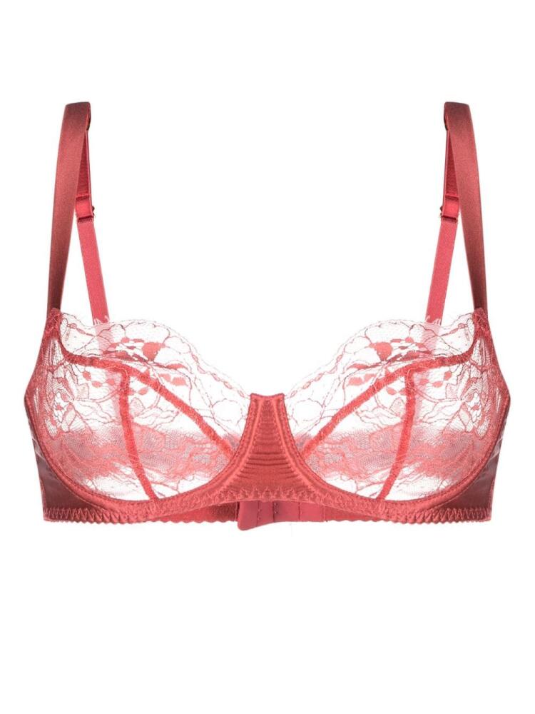 Fleur Of England Sienna lace balcony bra - Pink Cover