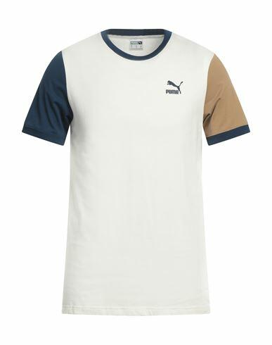 Puma Man T-shirt Ivory Cotton, Polyester Cover