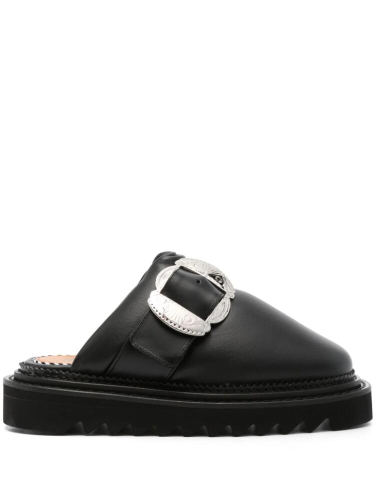 Toga Pulla decorative-buckle slippers - Black Cover