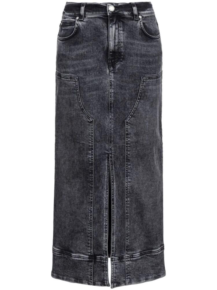 PINKO Gregoriana denim midi skirt - Black Cover