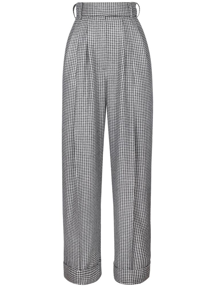 ALEXANDRE VAUTHIER Pleated Houndstooth Pants Cover