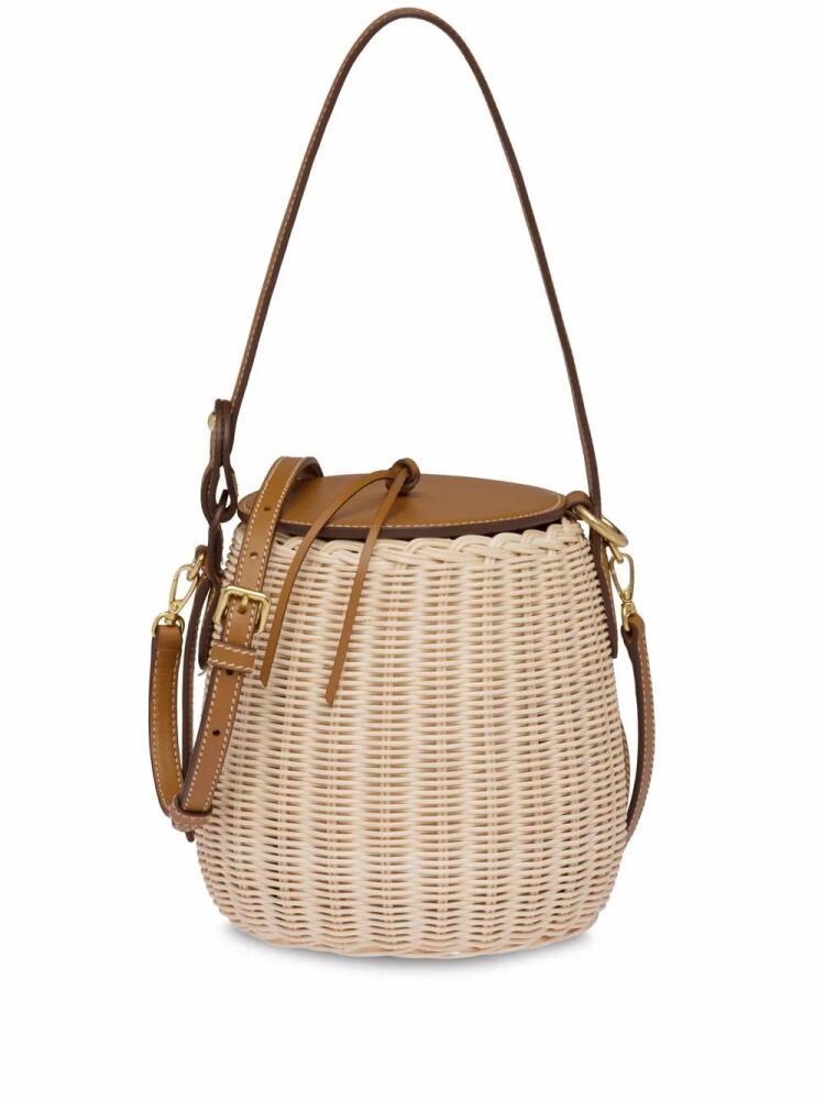 Miu Miu wicker leather shoulder bag - Brown Cover