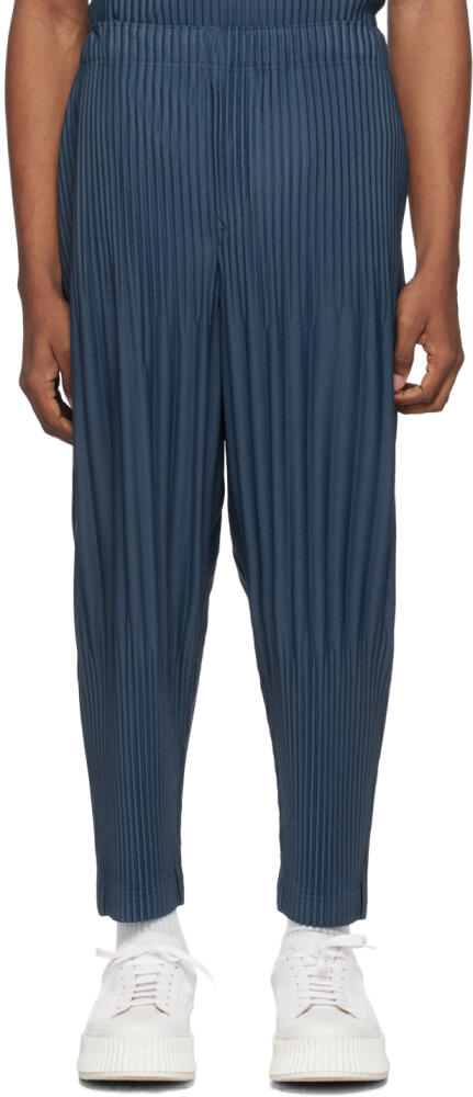 HOMME PLISSÉ ISSEY MIYAKE Blue Color Pleats Trousers Cover