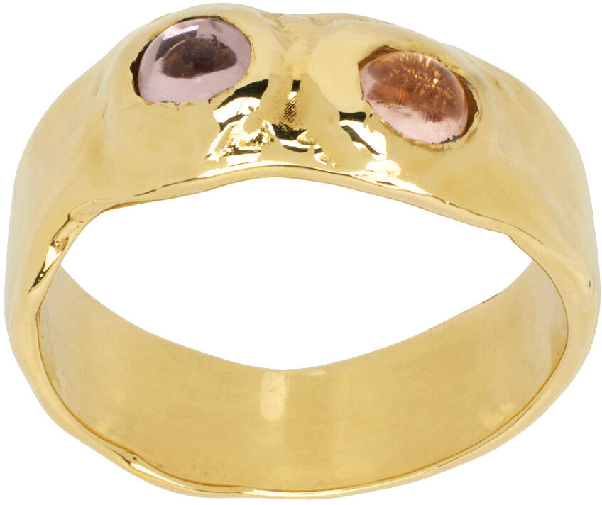 Mondo Mondo Gold & Pink Felt Ring Cover