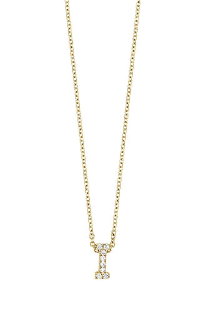 Bony Levy 18k Gold Pavé Diamond Initial Pendant Necklace in Yellow Gold - I Cover