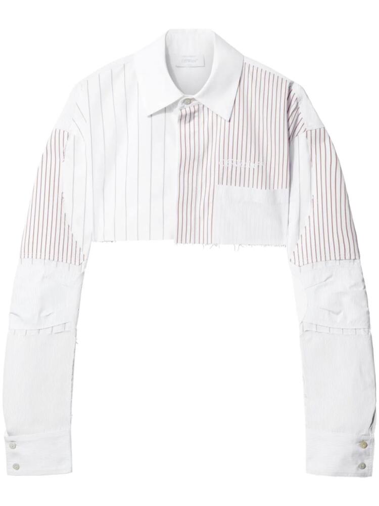 Off-White striped cropped cotton shirt Cover