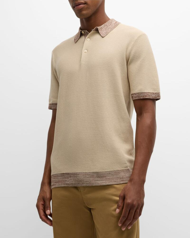 Scotch & Soda Men's Structure Knit Polo Shirt Cover