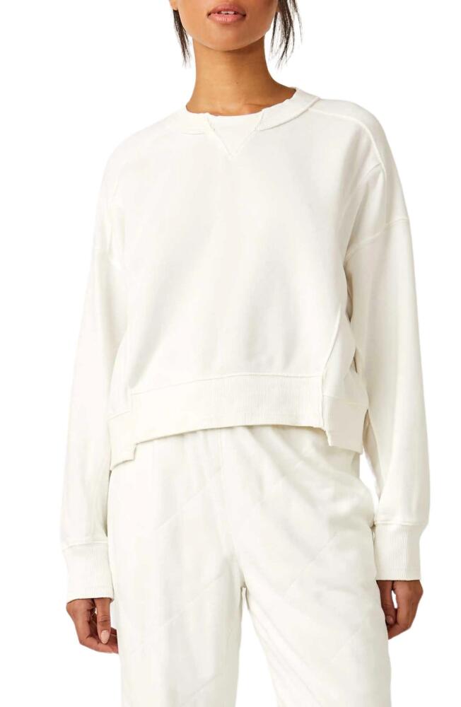 FP Movement by Free People Intercept Cotton Blend Sweatshirt in White Cover