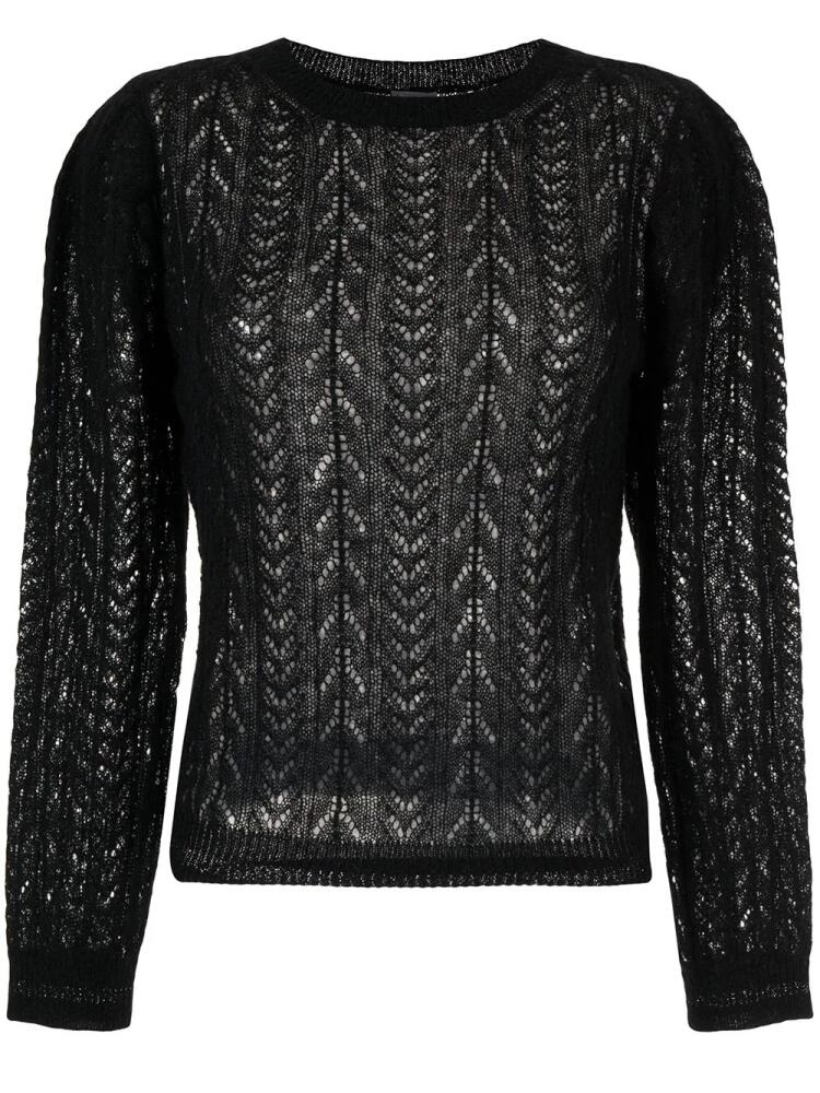 Lorena Antoniazzi open-knit jumper - Black Cover