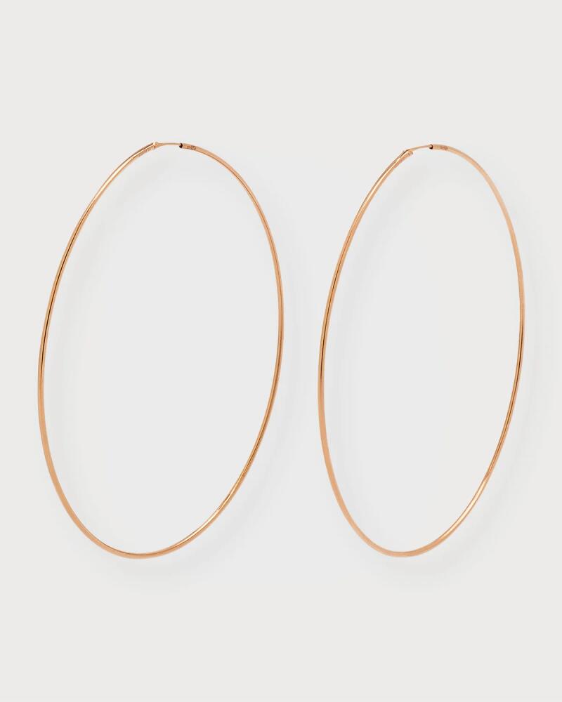 GINETTE NY Jumbo Circle Rose Gold Hoop Earrings Cover