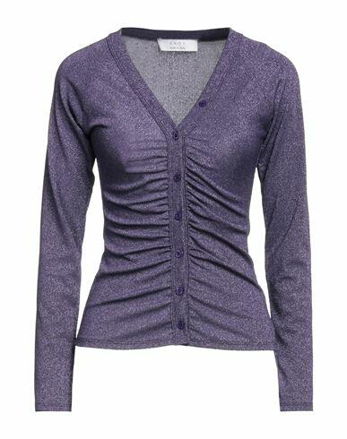 Kaos Woman Cardigan Purple Viscose, Polyester, Nylon, Elastane Cover