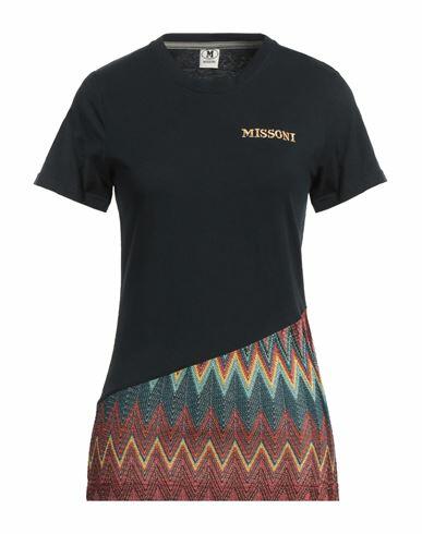 M Missoni Woman T-shirt Midnight blue Cotton, Viscose Cover