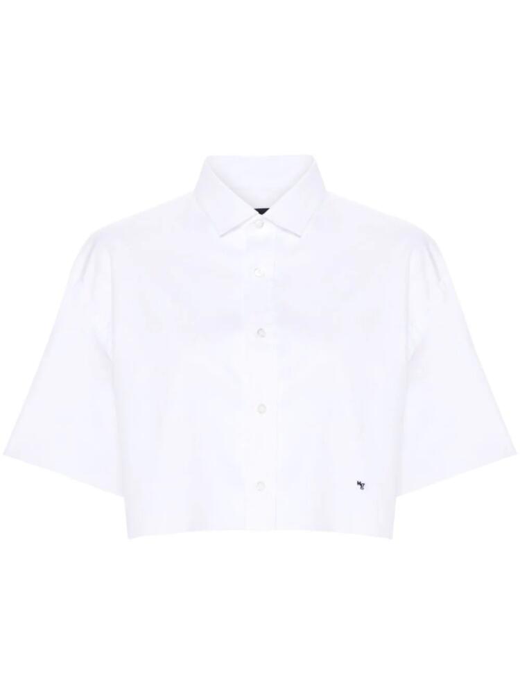 HommeGirls raw-cut cotton shirt - White Cover