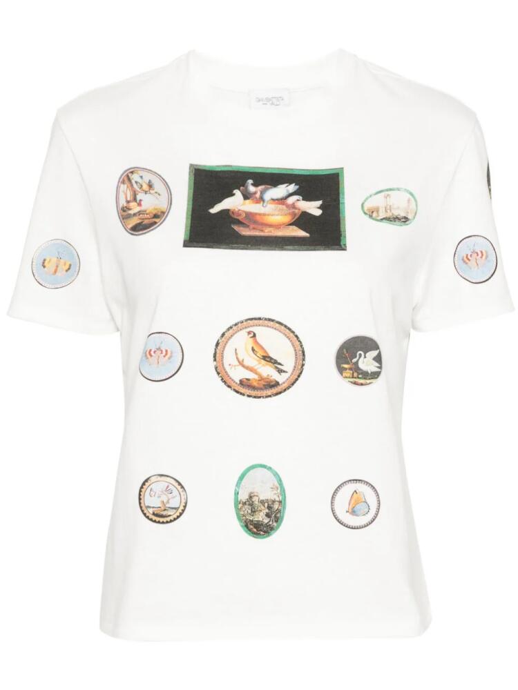 Giambattista Valli graphic-print cotton T-shirt - White Cover