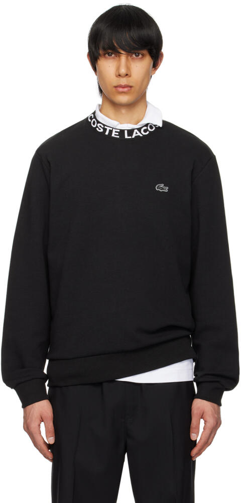 Lacoste Black Jacquard Sweatshirt Cover