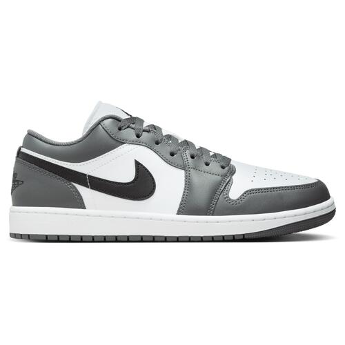 Jordan AJ 1 Low - Mens Shoes Grey/White/Black Cover