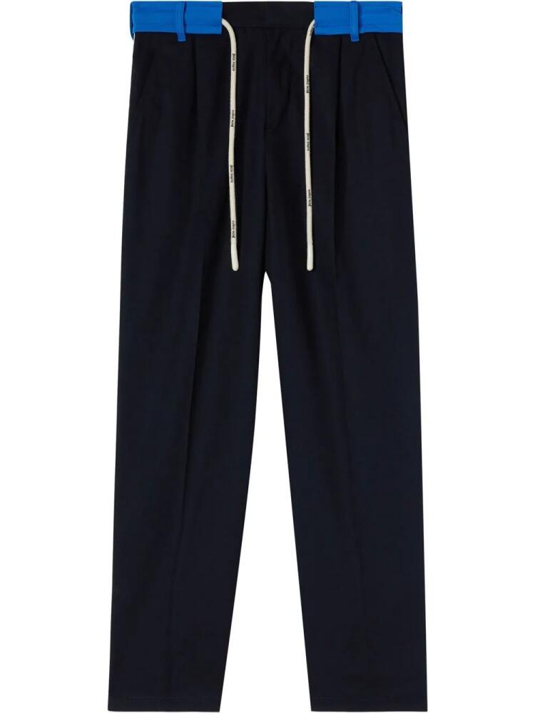 Palm Angels belted track pants - Blue Cover