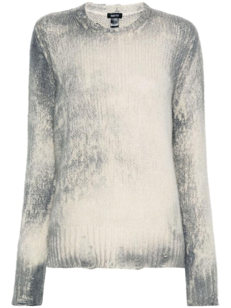 Avant Toi bleached sweater - White Cover