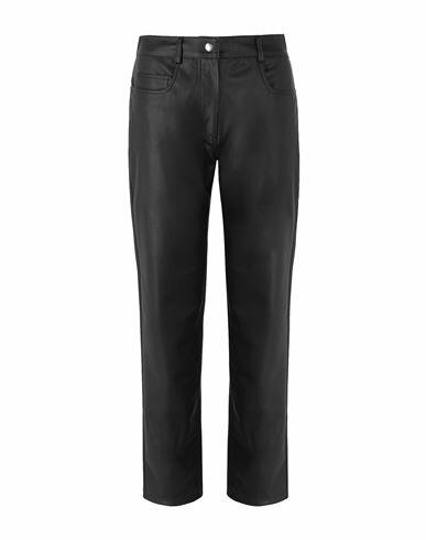 8 By Yoox Straight Pants Woman Pants Black Polyester, Elastane, Polyurethane coated Cover