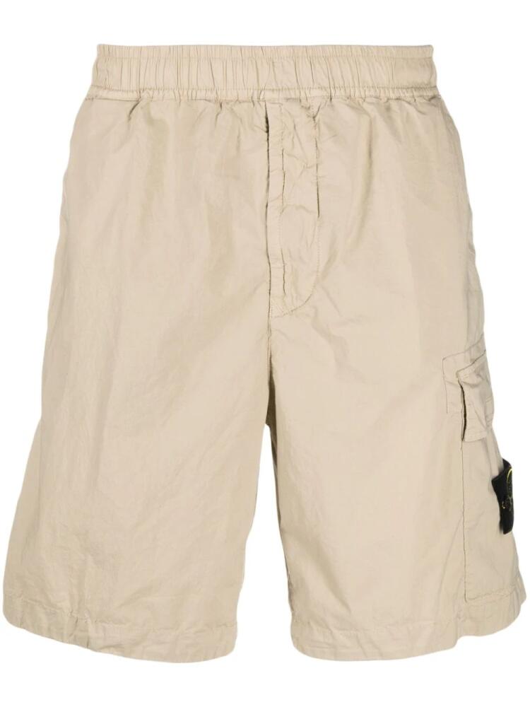 Stone Island Compass-badge cargo shorts - Neutrals Cover