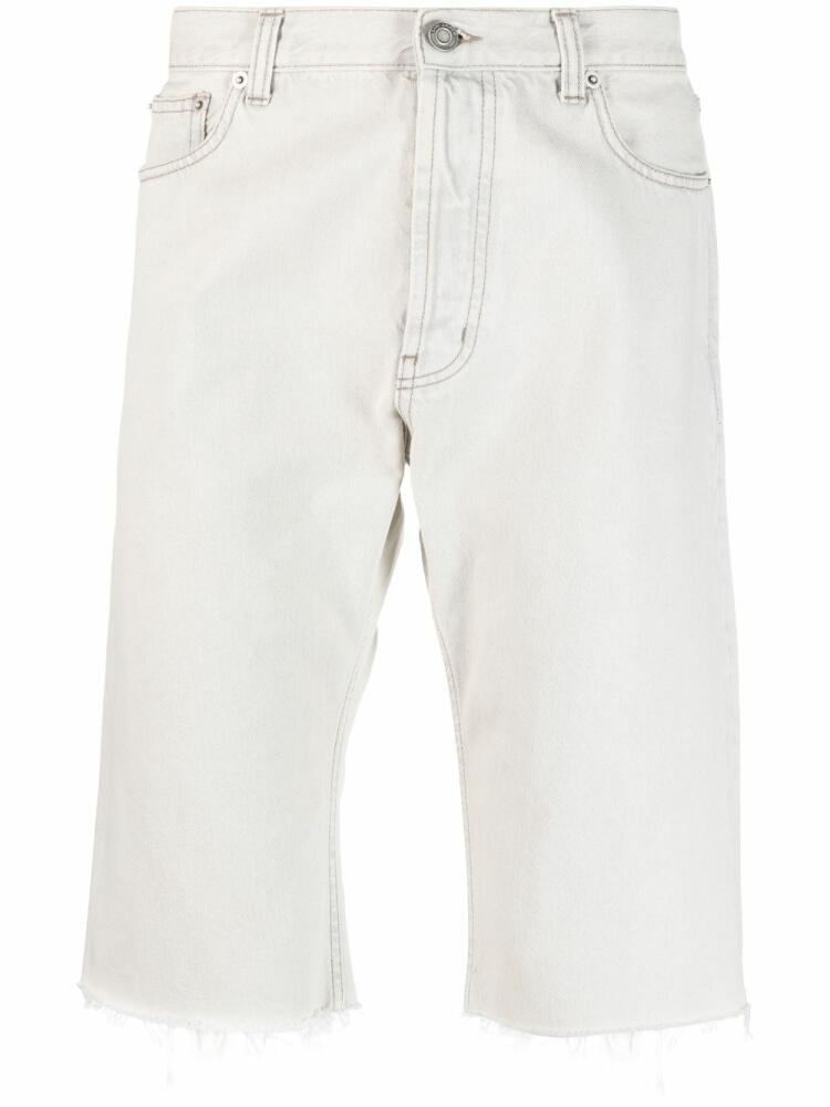 Saint Laurent knee-length denim shorts - Neutrals Cover