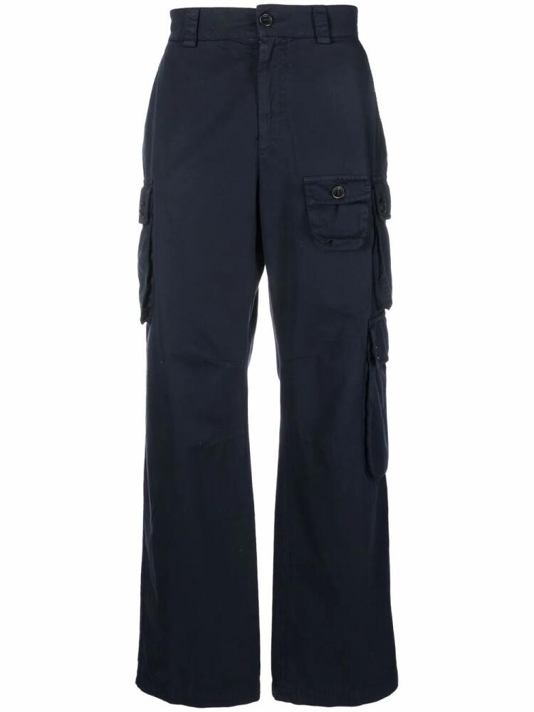 Palm Angels cotton cargo pants - Blue Cover