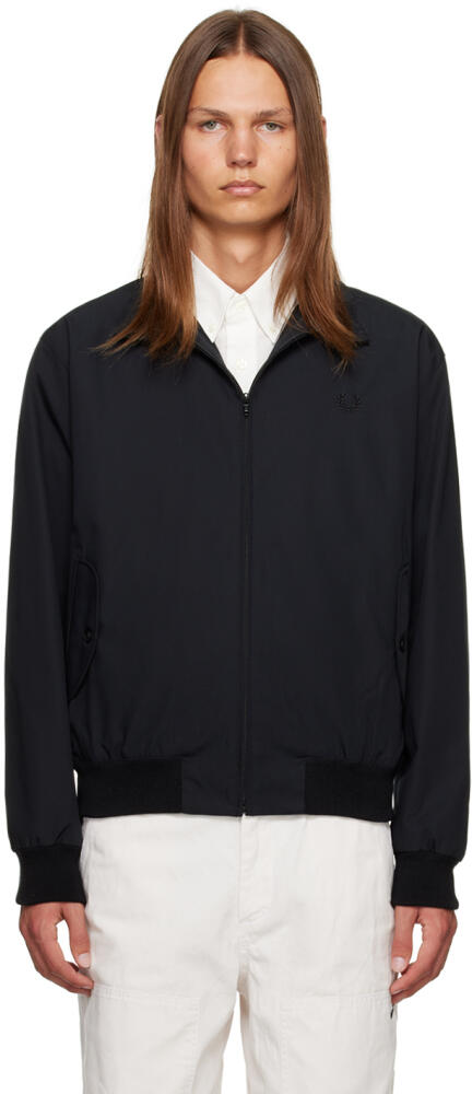 Fred Perry Black Stand Collar Jacket Cover