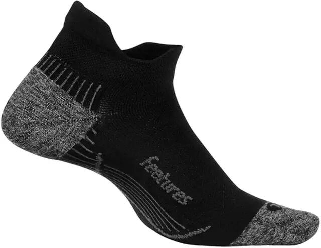 Feetures Plantar Fasciitis Relief Ultra Light No Show Tab (Black) No Show Socks Shoes Cover