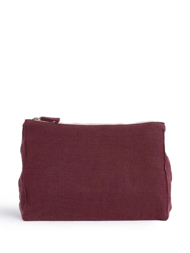 Once Milano zip-fastening linen pouch - Red Cover