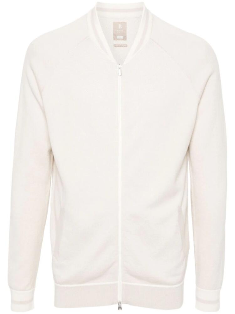 Boggi Milano knitted zipped jumper - Neutrals Cover