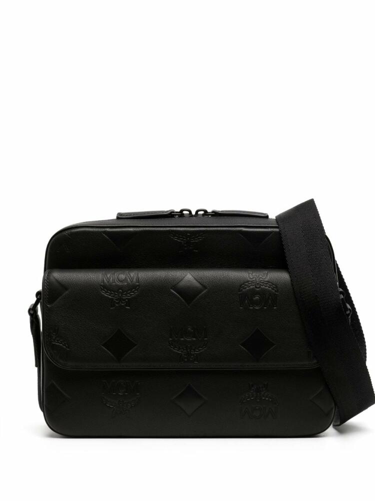 MCM monogram leather messenger bag - Black Cover