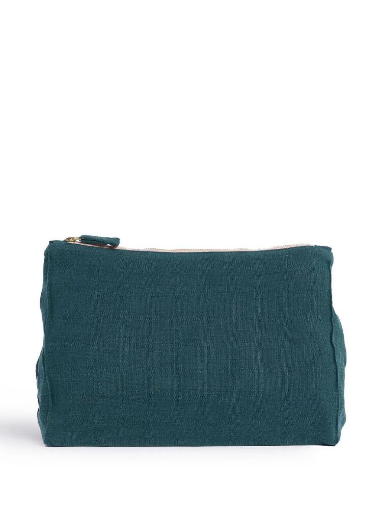 Once Milano zip-fastening linen pouch - Blue Cover