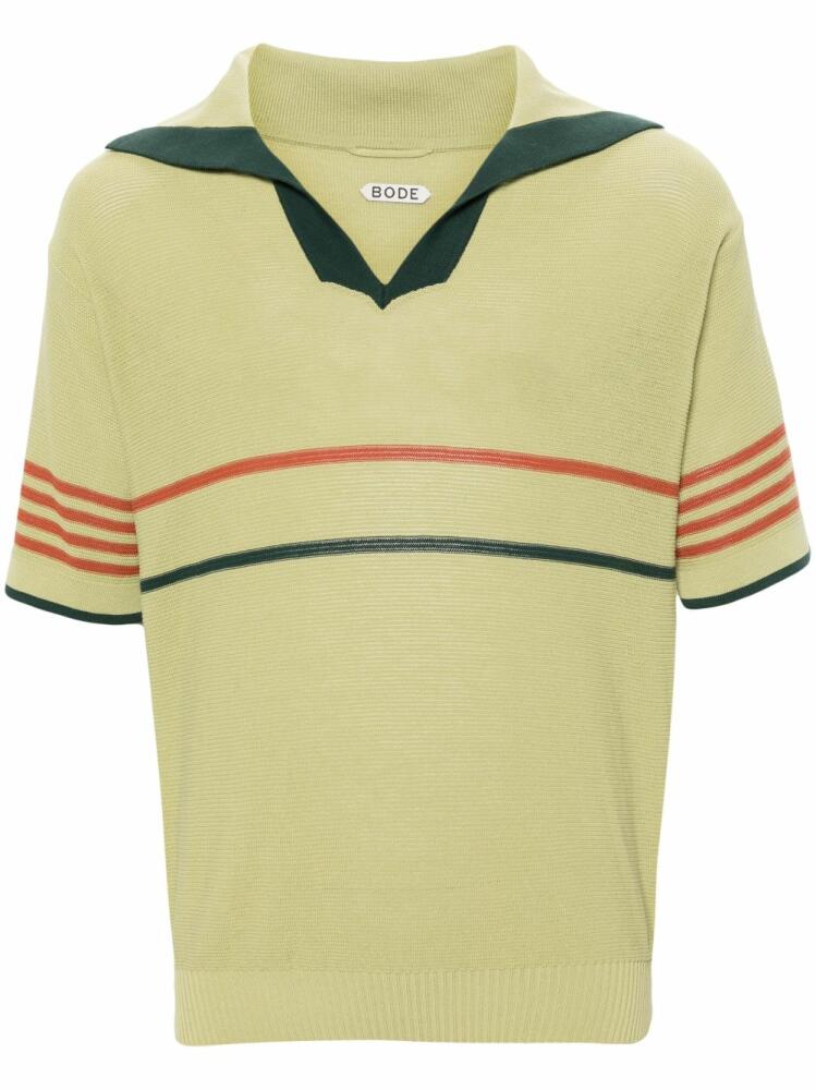 BODE Palmer knitted polo shirt - Green Cover