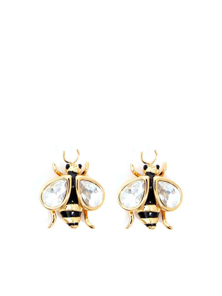 Bimba y Lola bee stud earrings - Black Cover