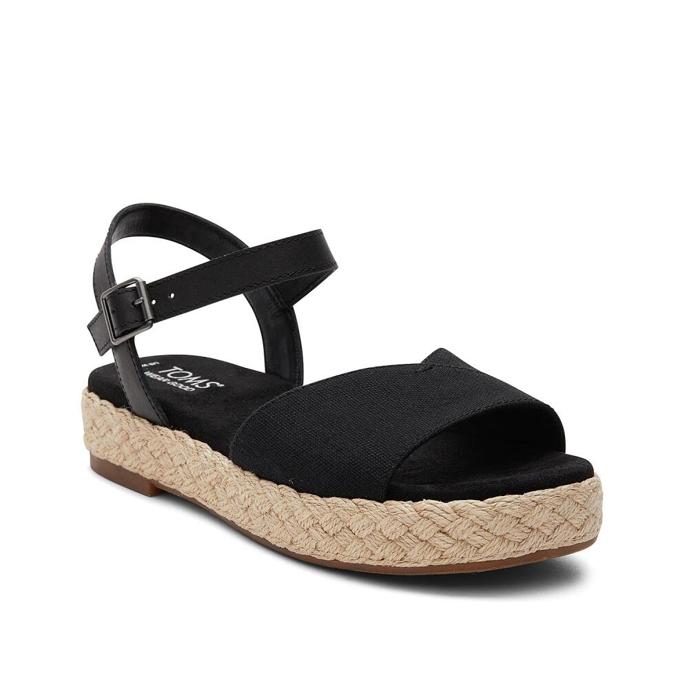 TOMS Abby Espadrille Platform Sandal | Women's | Black Cover