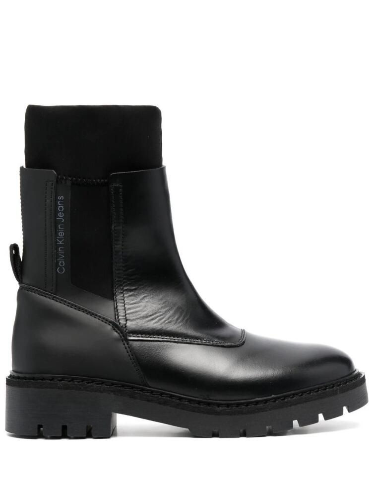 Calvin Klein high-ankle leather Chelsea boots - Black Cover