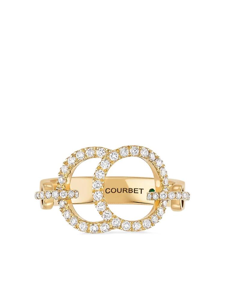 Courbet 18kt recycled yellow gold CELESTE laboratory-grown diamond pavé ring Cover