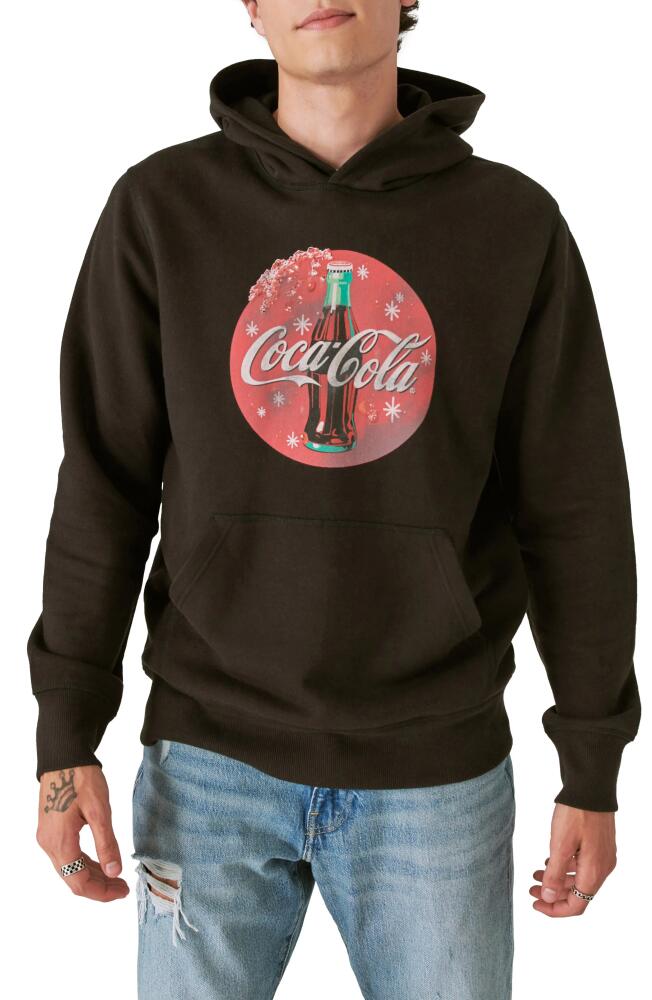 Lucky Brand Coca Cola Bottle Cotton Hoodie in Jet Black Cover