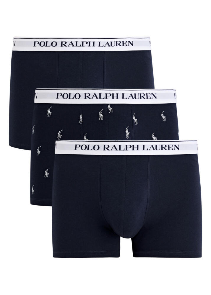 Polo Ralph Lauren Logo Stretch-cotton Trunks - set of Three - Navy Cover